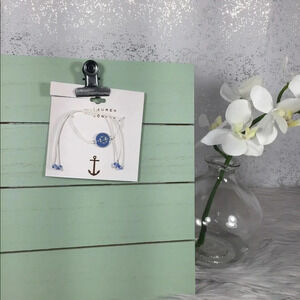 🆕 LC Lauren Conrad Blue & White Anchor Bracelet